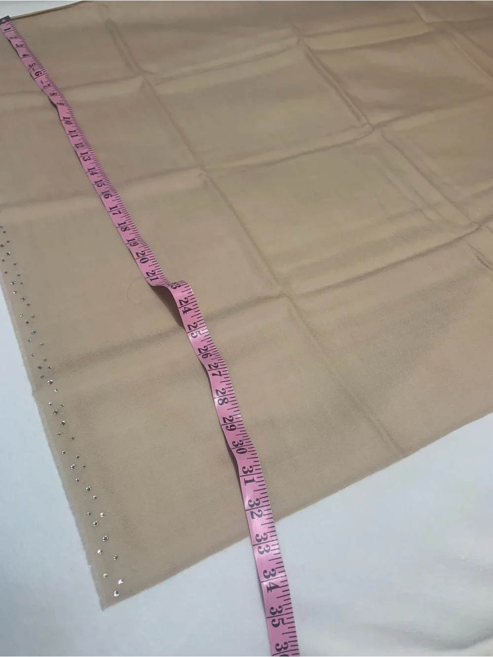 SWAROVSKI 100% Cashwool Vintage tan ladies oversized crystals scarf NIB